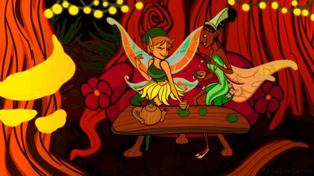 An illustration made for an online acquaintance during ArtFight of 2024 by Avalon Bernd.
